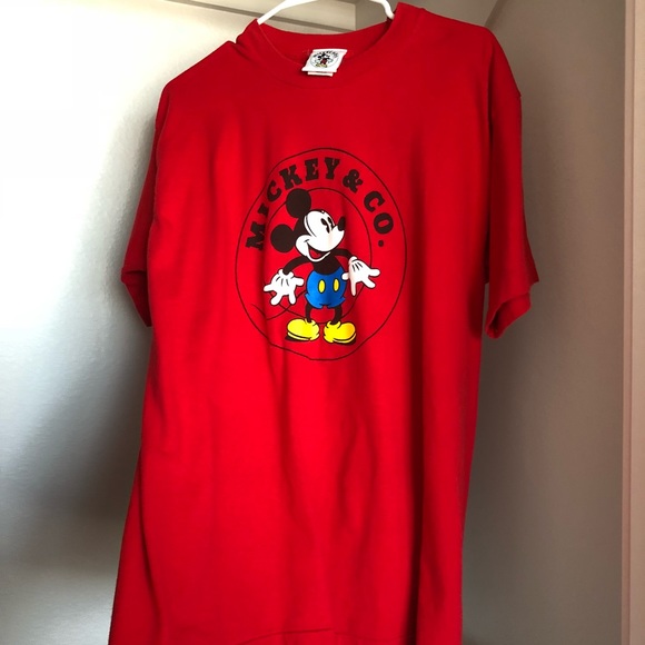 Tops - Mickey & Co vintage red T-shirt size large